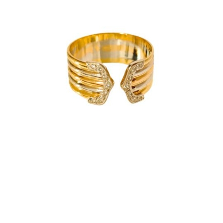 ANILLO ABIERTO DIAMANTE TALLA BRILLANTE ORO 18K