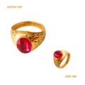 ANILLO SELLO ROJO ORO 18K