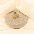 ANILLO LANZADERA ZIRCONITA BLANCA - AZUL ORO 18K