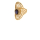 ANILLO LANZADERA ZIRCONITA BLANCA - AZUL ORO 18K
