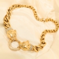 COLLAR LEOPARDO DIAMANTE TALLA BRILLANTE ORO 18K