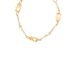 PULSERA NIÑA PERLA BLANCA ORO 18K